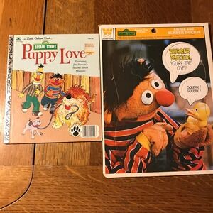 ERNIE‎ and Rubber Duckie Puzzle,  Sesame Street and Chicken Little Golden Books